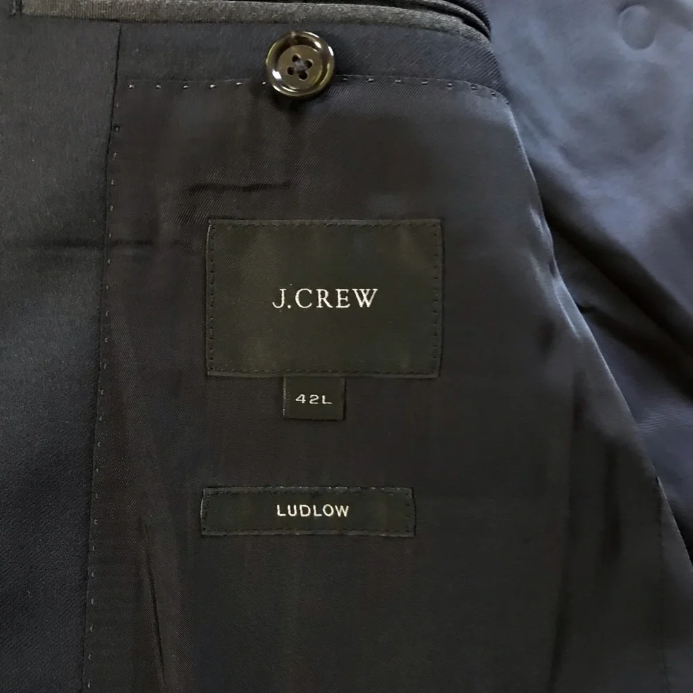 J. Crew Ludlow X Ing Loro Piana Navy Two-Button Sport Coat 42L